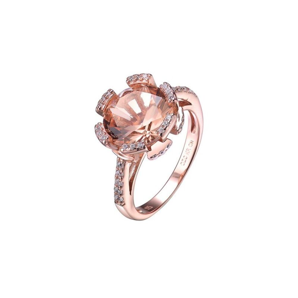 Genevive 18K Rose Gold Vermeil Cz Ring
